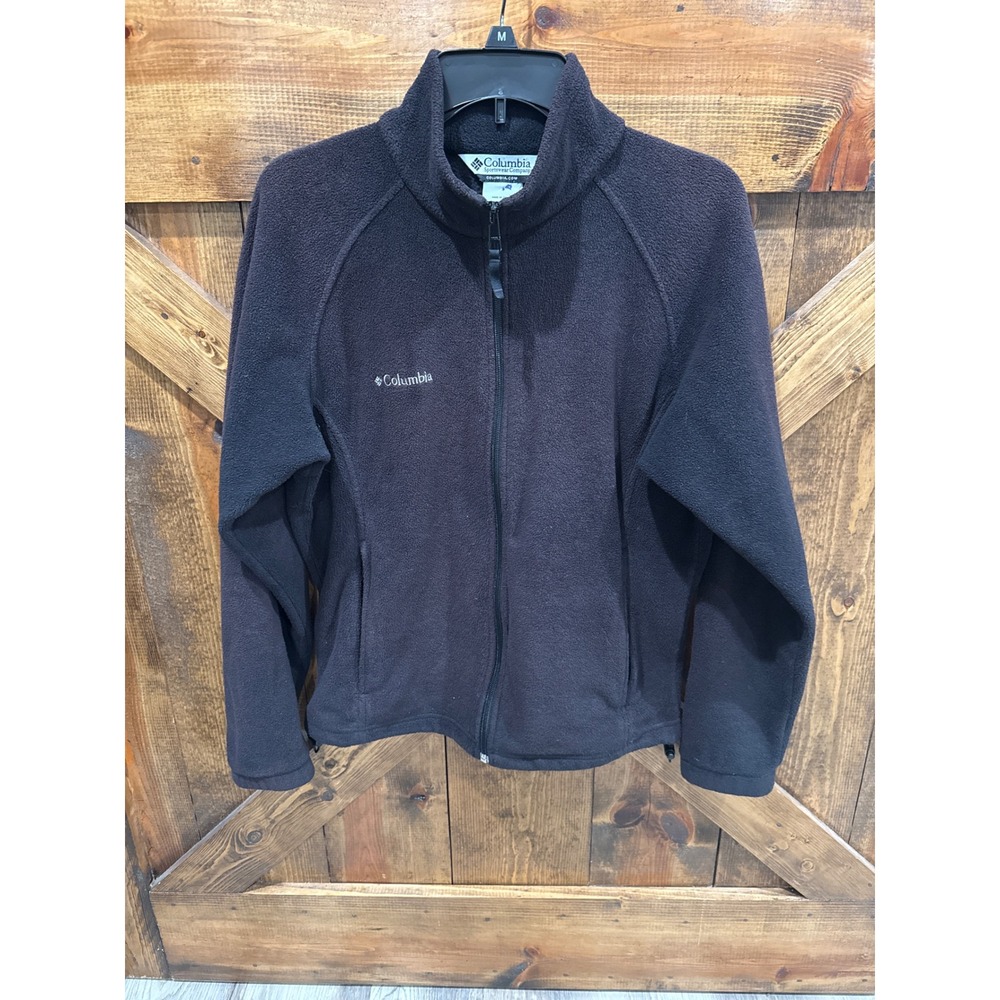 Columbia Womens Black Fleece Full Zip Jacket Size Medium